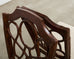Set of Eighteen Organic Modern Rattan Leather Dining Chairs