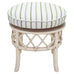 20th Century Round Rattan Swivel Ottoman Stool by Ficks Reed