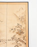 Japanese Meiji Two-Panel Screen Chinese Country Winter Landscape