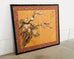 Asian Two Panel Table Screen Flowering Prunu with Songbird