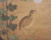 Japanese Meiji Two Panel Screen Birds Flowers in Autumn Landscape