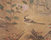 Japanese Meiji Two Panel Screen Birds Flowers in Autumn Landscape