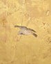 Japanese Edo Two-Panel Gilt Screen Birds Chrysanthemums 6 Ft