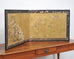 Japanese Edo Two-Panel Gilt Screen Birds Chrysanthemums 6 Ft
