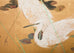 Japanese Showa Two Panel Screen Egrets in Grass