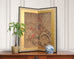 18th C. Japanese Edo Two-Panel Screen Pheasants Floral Landscape