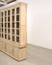 Country French Bleached Oak Bookcase Bibliotheque Cabinet 8 Ft