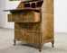19th Century Venetian Lacquer Painted Secretary Bookcase Desk