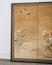 Japanese Showa Two Panel Screen Songbirds Amid Flowers