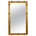 Monumental Italian Regency Gilt Faux Bamboo Floor Mirror