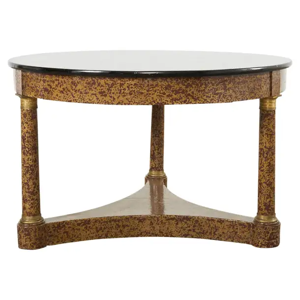 French Empire Style Cocktail Table Speckled by Ira Yeager