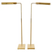Pair of Midcentury Adjustable Pharmacy Brass Floor Lamps by Casella