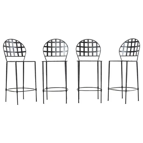 Set of Four Mario Papperzini Salterini Amalfi Style Barstools