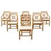 Set of Six McGuire Rattan Target Design Dining Chairs