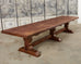 Monumental Country French Provincial Oak Farmhouse Trestle Dining Table