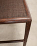 Nest of Three McGuire Rattan Cane Raffia and Oak Side Tables