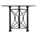 Iron and Glass Round Garden Pedestal Dining Table