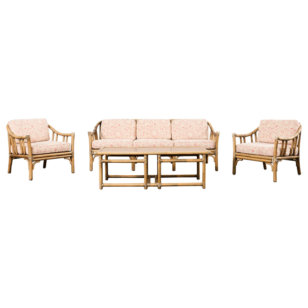 McGuire Organic Modern Rattan Living Room Suite