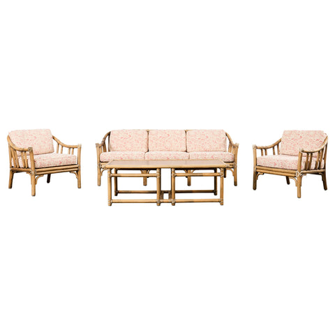 McGuire Organic Modern Rattan Living Room Suite