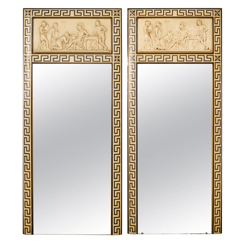 Pair Neoclassical Greco-Roman Style Pier Console Mirrors