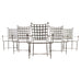 Set of Six Mario Papperzini Lattice Garden Dining Armchairs