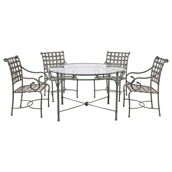 Labeled Brown Jordan Florentine Garden Set by Richard Frinier