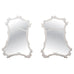 Pair of John Dickinson Style White Lacquered Faux Bois Mirrors
