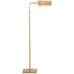 Mid-Century Adjustable Patinated Brass Pharmacy Floor Lamp
