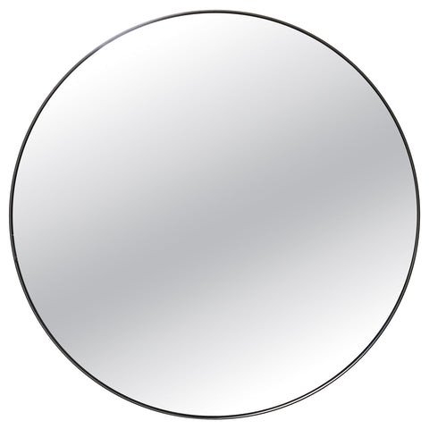 Restoration Hardware Round Bristol Mirror Blackened 42 In.