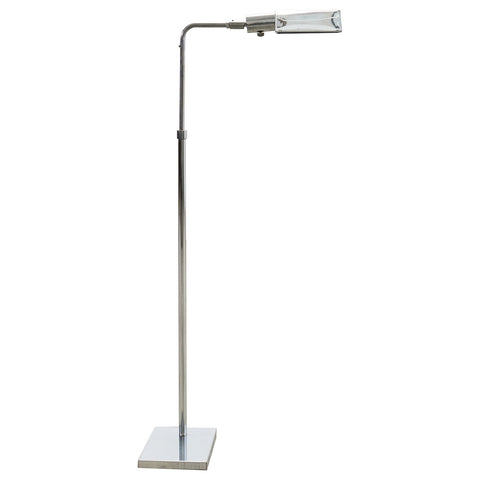 Koch & Lowy OMI Chromed Steel Adjustable Pharmacy Floor Lamp
