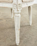 Set of Four Louis XVI Gustavian Style Painted Dining Armchairs