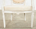 Set of Four Louis XVI Gustavian Style Painted Dining Armchairs