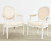 Set of Four Louis XVI Gustavian Style Painted Dining Armchairs