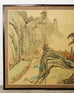 Japanese Style Four Panel Screen Turquoise River Landscape