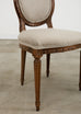 Set of Four French Louis XVI Style Walnut Dining Chairs