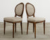 Set of Four French Louis XVI Style Walnut Dining Chairs