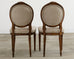Set of Four French Louis XVI Style Walnut Dining Chairs
