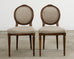 Set of Four French Louis XVI Style Walnut Dining Chairs