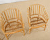 Set of Four McGuire Rattan Barrel Back Dining Chairs