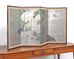 Japanese Showa Four Panel Screen Bamboo in Misty Landscape