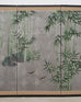 Japanese Showa Four Panel Screen Bamboo in Misty Landscape