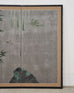 Japanese Showa Four Panel Screen Bamboo in Misty Landscape
