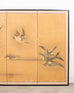 Japanese Meiji Four Panel Screen Ducks and Geese in Flight