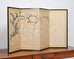 Japanese Showa Four Panel Screen Flowering Cherry Blossom