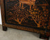 Chinese Export Four Panel Coromandel Style Screen Ancient Bridge