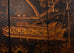 Chinese Export Four Panel Coromandel Style Screen Ancient Bridge