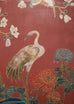 Chinese Export Four Panel Red Lacquered Chinoiserie Gilt Screen