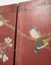 Chinese Export Four Panel Red Lacquered Chinoiserie Gilt Screen