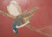Chinese Export Four Panel Red Lacquered Chinoiserie Gilt Screen