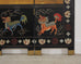 Chinese Export Lacquered Gilt Coromandel Screen Cranes and Ducks